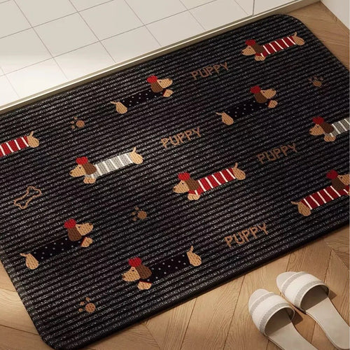 Playful Dog-Themed Bath Mat Bowlift