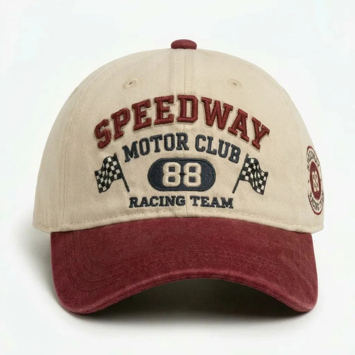Women's sporty cap with racing motif Bowlift