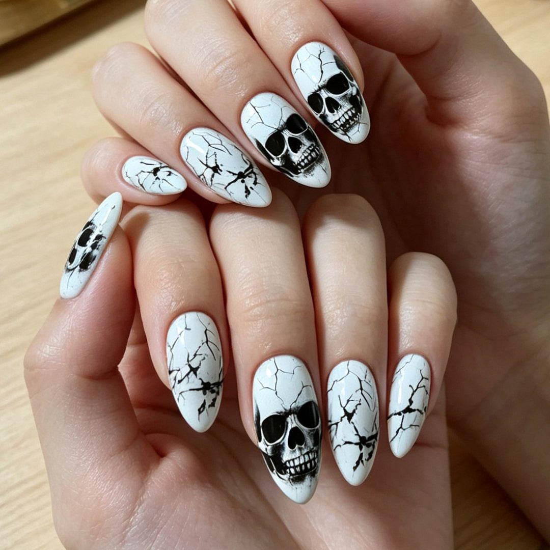 Artistic Skull Design Nail Wraps Bowlift