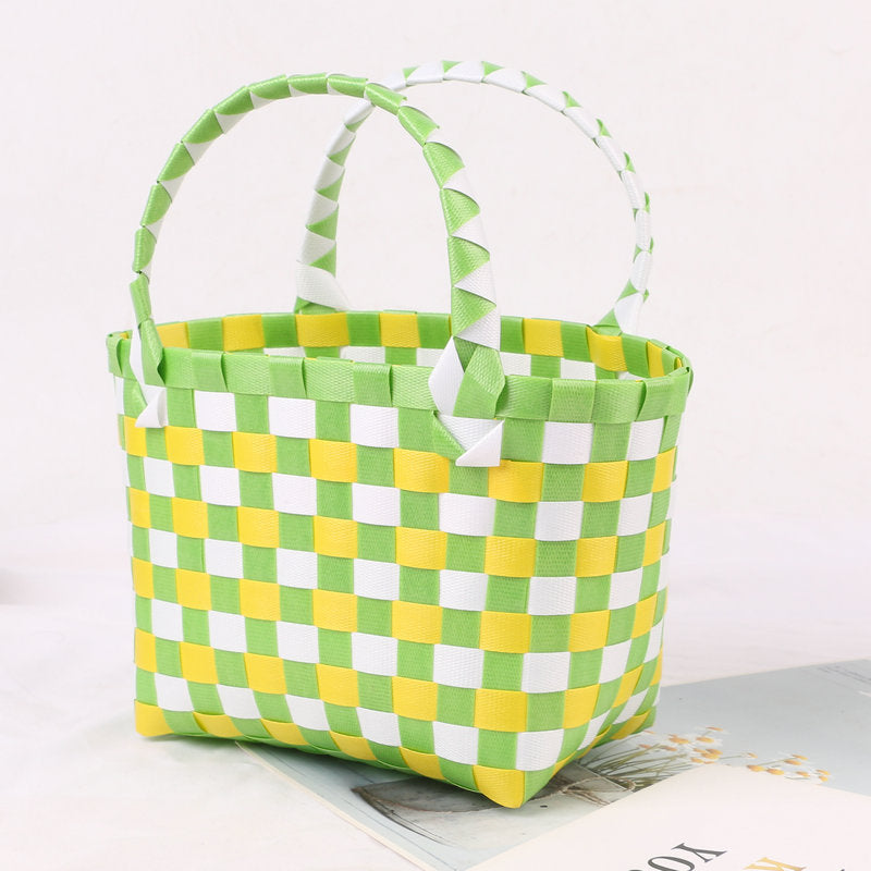 Colorful woven shopping bag Bowlift