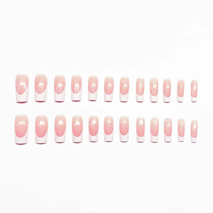Stylish French Tip Nail Enhancements Bowlift