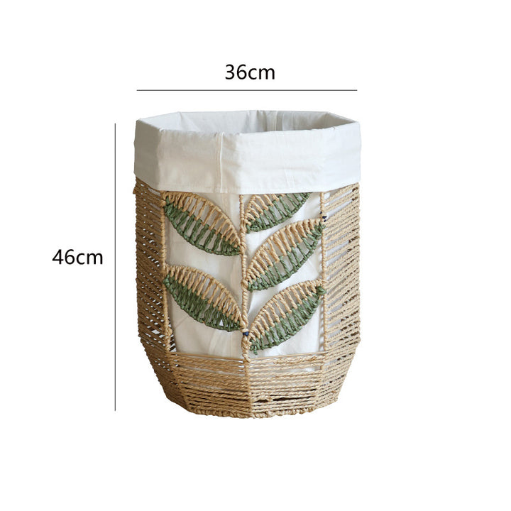 Rustic laundry basket with floral pattern Bowlift