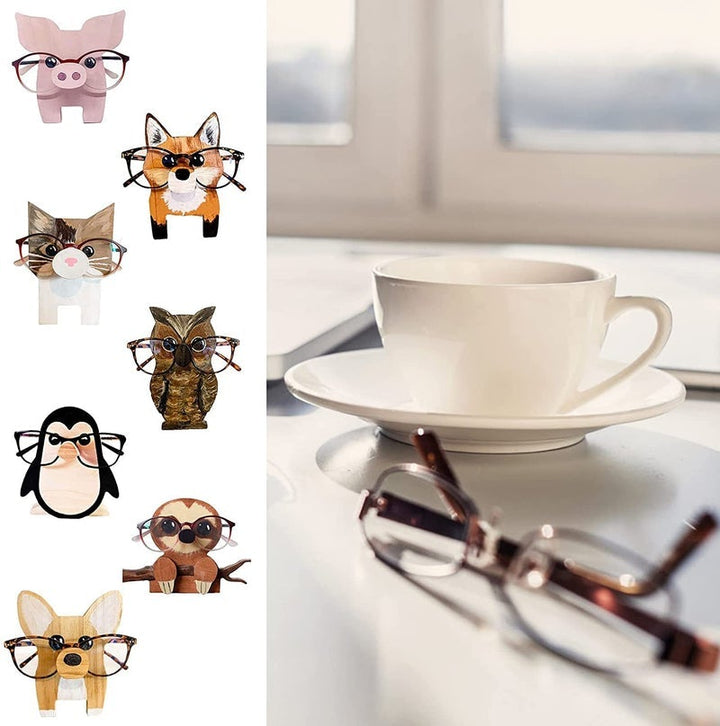 Cute wooden glasses case in animal shape | Bowlift