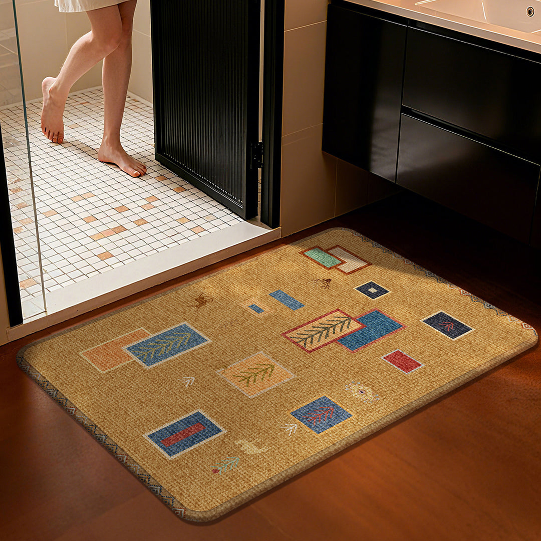 Decorative Star-patterned Bath Mat Bowlift