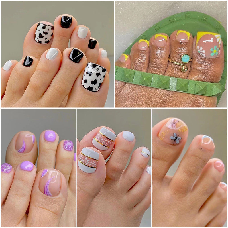 Artistic Toenail Design with Divine Butterfly Design Bowlift