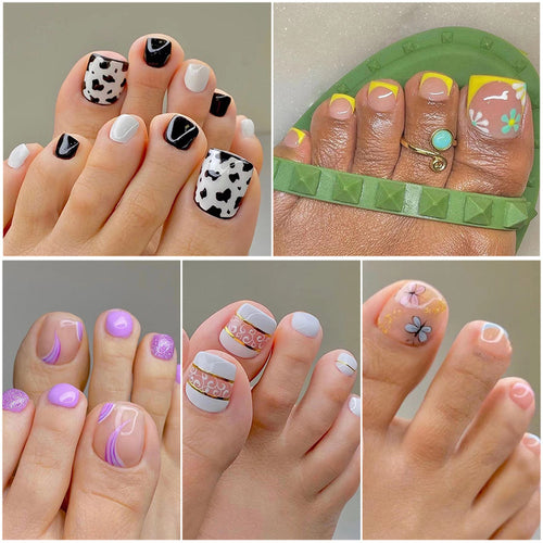 Artistic Toenail Design with Divine Butterfly Design Bowlift