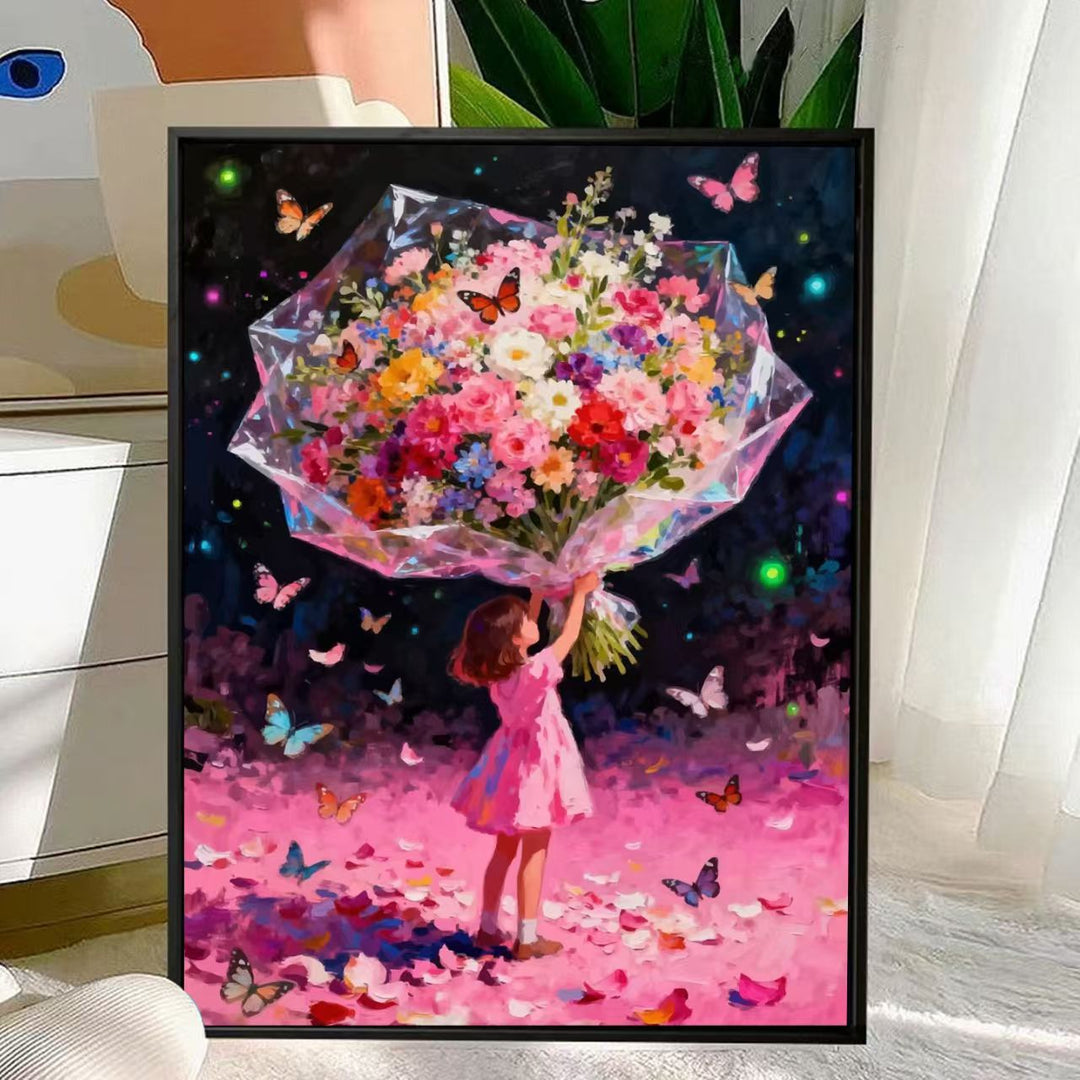 Charming Floral Bouquet Canvas Art Bowlift