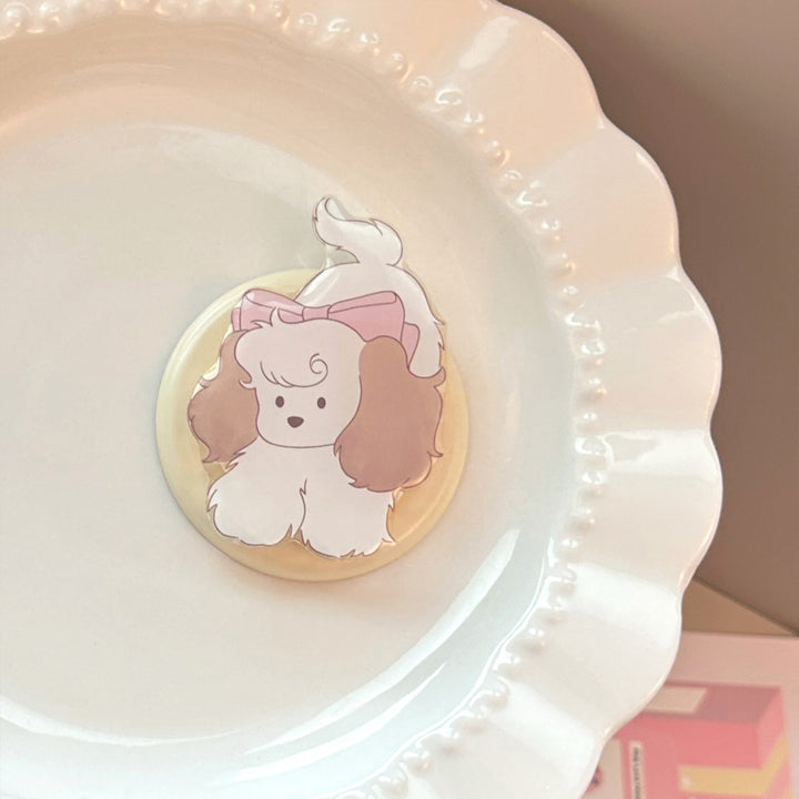 Playful refrigerator magnet in dog design Bowlift