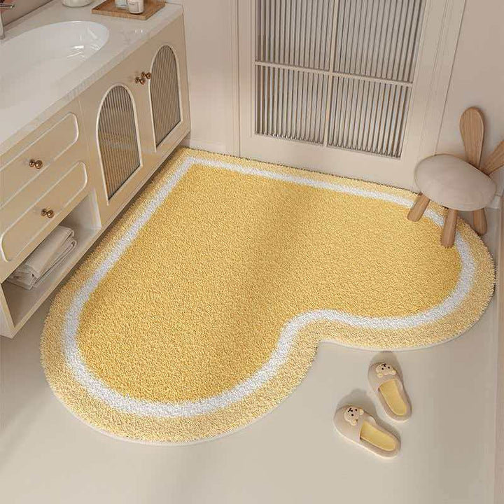 Heart-Shaped Soft Bathroom Mat