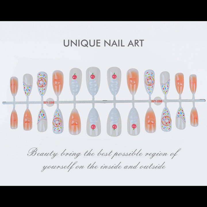 Decorative Press-On Nails Set Bowlift