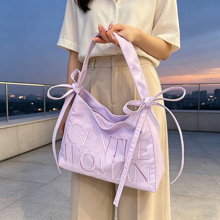 Stylish Satin Bucket Bag Bowlift
