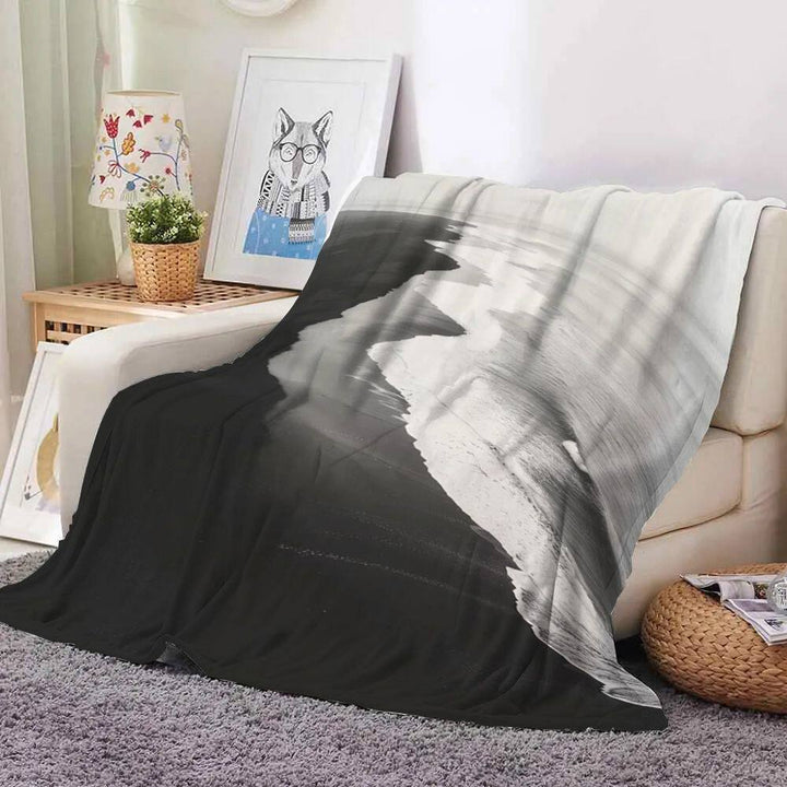 Ocean Wave Printed Decorative Throw Blanket