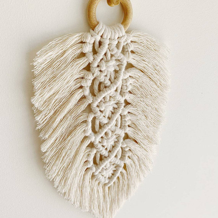 Leaf Shaped Macrame Wall Decor Bowlift