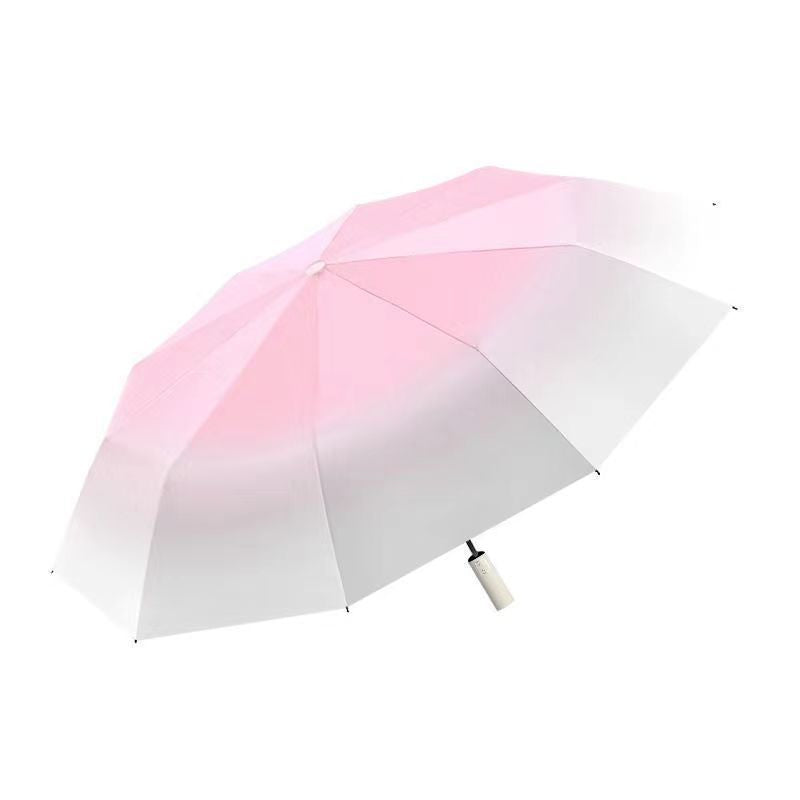Women's Folding Umbrella with Double Wind Protection and Ergonomic Grip Bowlift