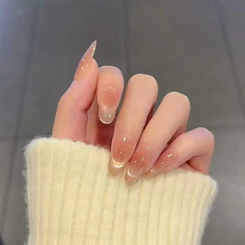 Artificial nails in elegant French manicure design Bowlift