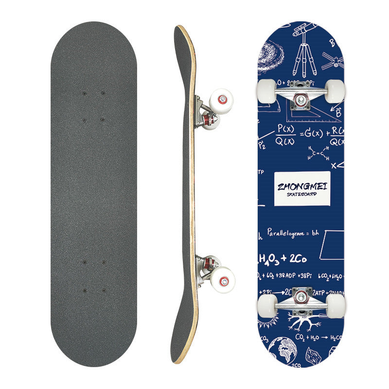Complete Street Skateboard with Maple Deck Concave and Durable PU Wheels Bowlift