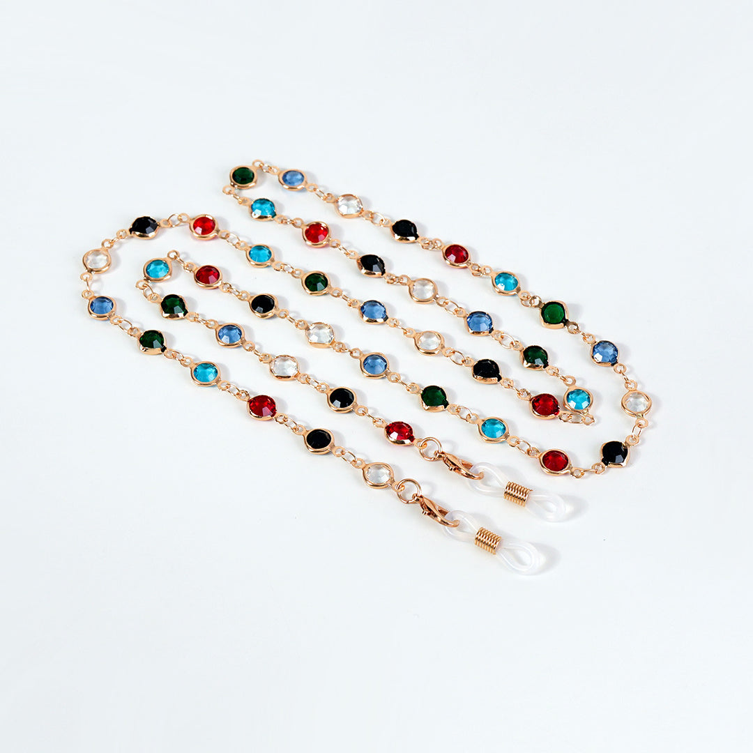 Decorative Gemstone Eyewear Chain Bowlift