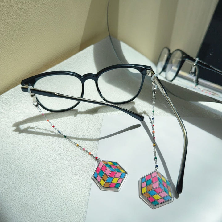 Colorful Rubik's Cube Dangle Earrings Bowlift