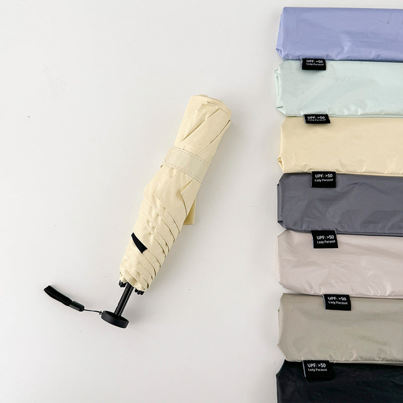 Women's Foldable Sun Protection Umbrella with Ultralight Design Bowlift