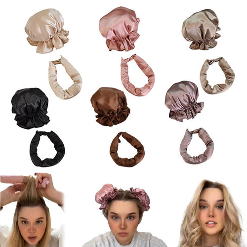 Luxurious Satin Hair Bonnet and Headband Set
