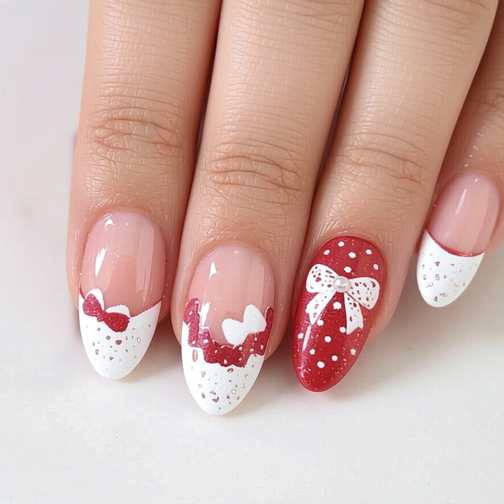 Decorative Holiday-Themed Press-On Nail Set Bowlift