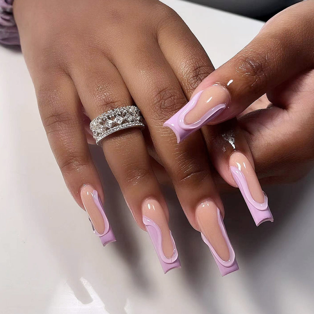 Artful gel nails with colored accents Bowlift