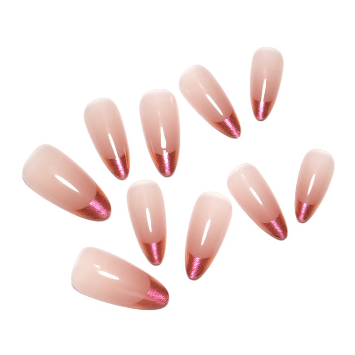 Artificial nail extensions with elegant ombre design Bowlift