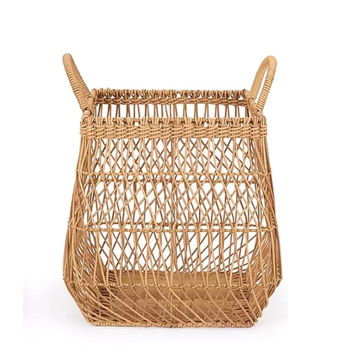 Playful storage basket made of handwoven wicker Bowlift