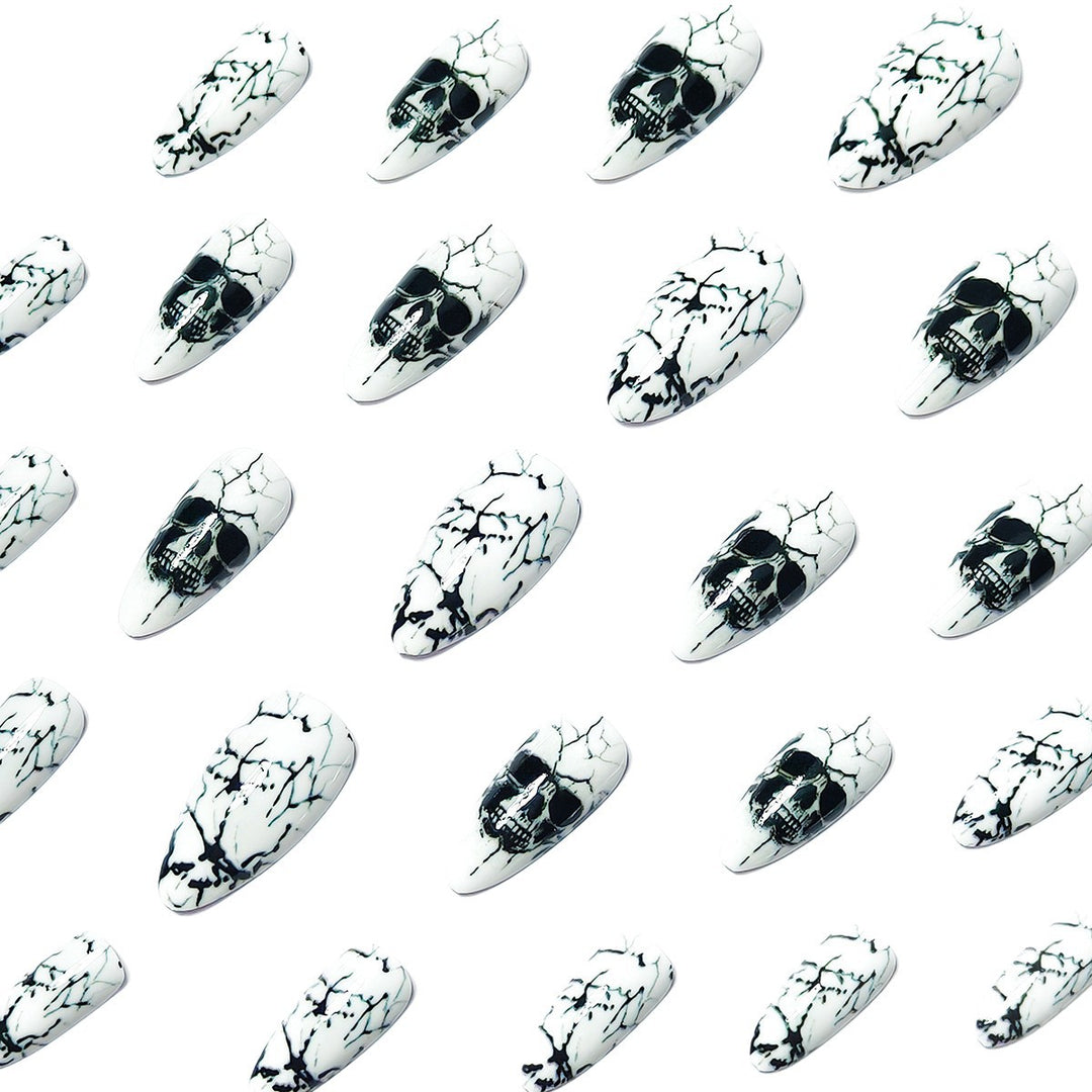 Artistic Skull Design Nail Wraps Bowlift