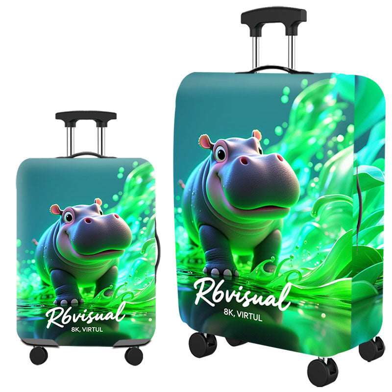 Artistic Cat-Themed Hard Shell Suitcase Bowlift