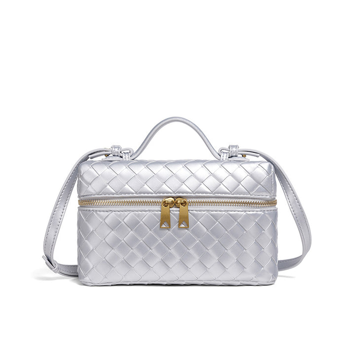 Woven Leather Cosmetic Case Bowlift