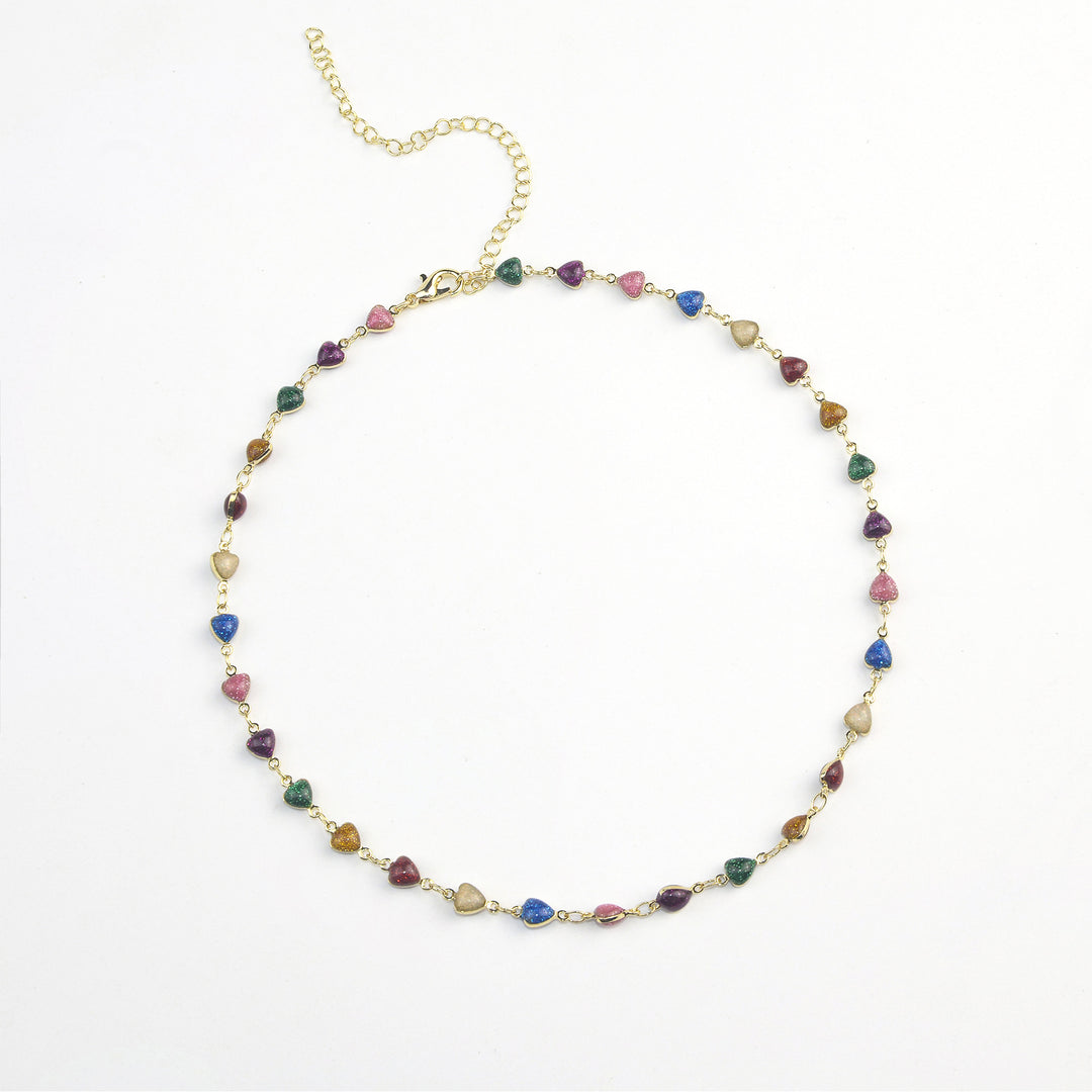 Heart-Shaped Beaded Anklet Bowlift