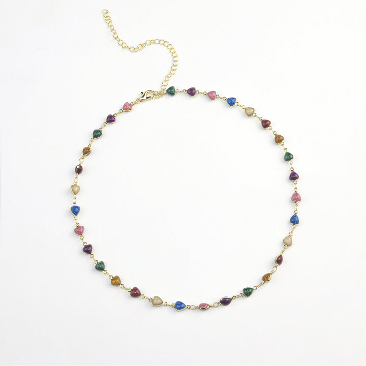 Heart-Shaped Beaded Anklet Bowlift