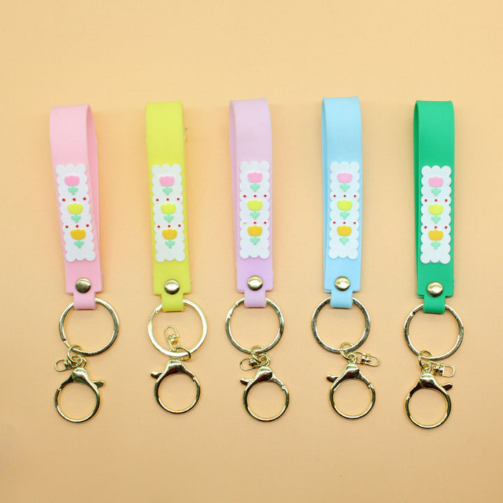 Unisex keychain made of durable silicone with playful design Bowlift