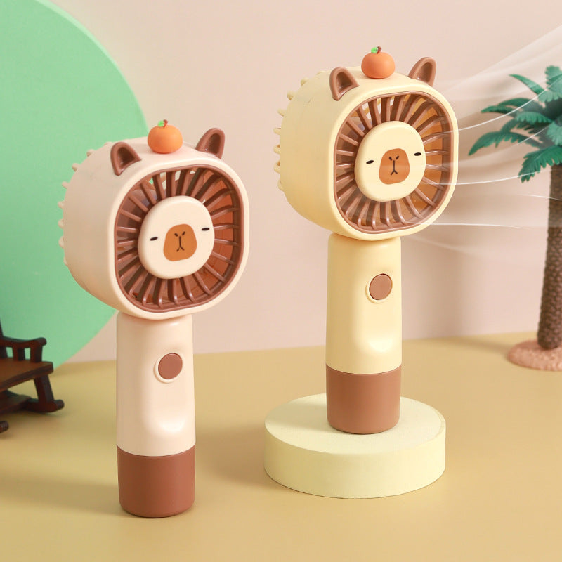 Women's portable hand fan with animal motif Bowlift