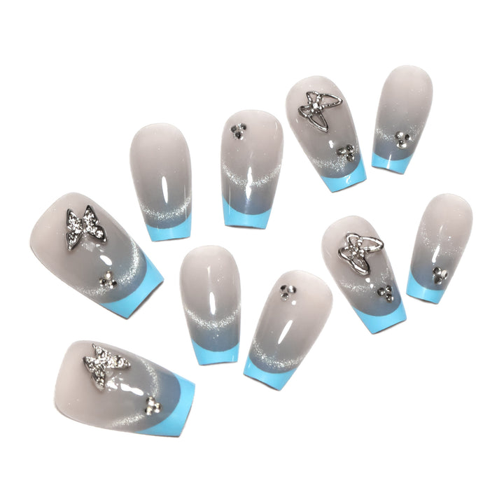 Artificial nail art with modern accents Bowlift