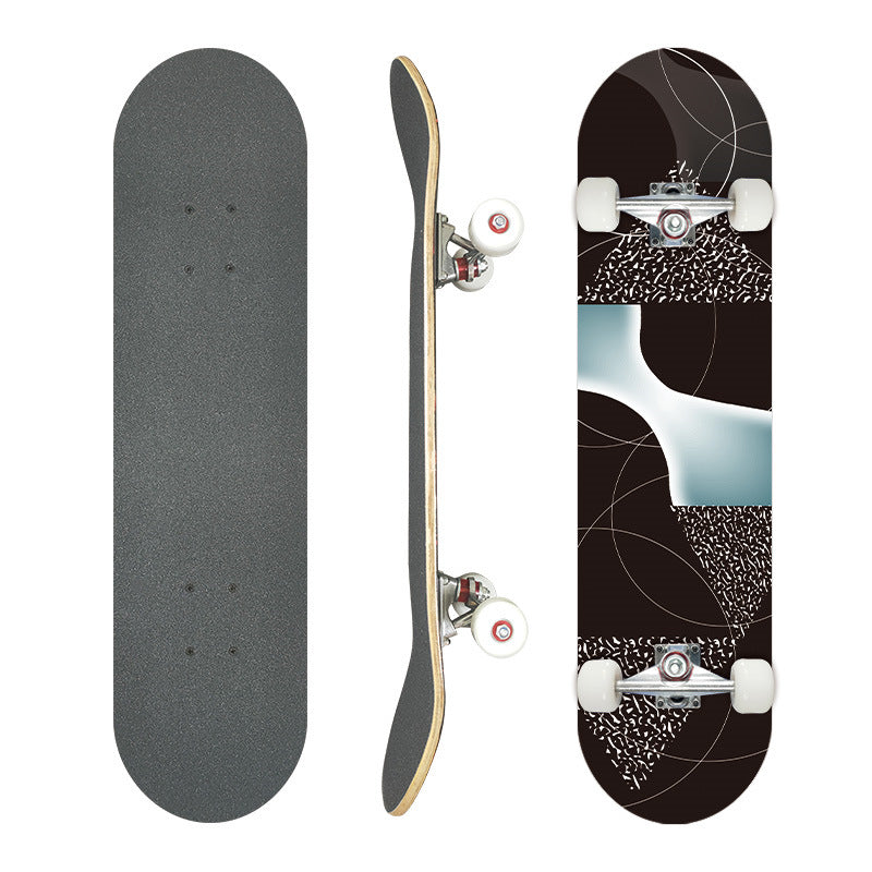 Complete Street Skateboard with Maple Deck Concave and Durable PU Wheels Bowlift