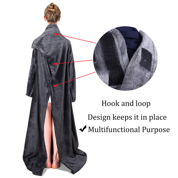 Women's Cozy Blanket with Sleeves and Pockets Bowlift