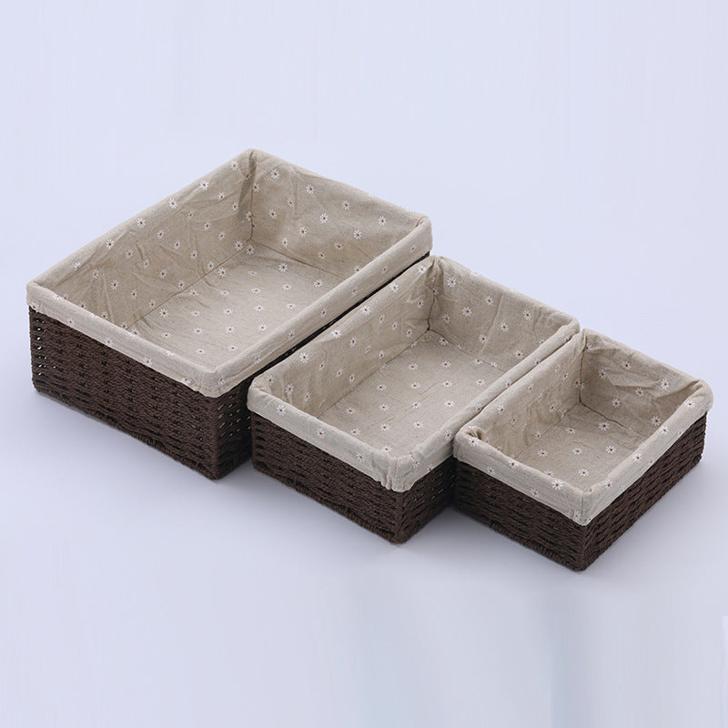 Women's Storage Basket Set with Decorative Lining Bowlift