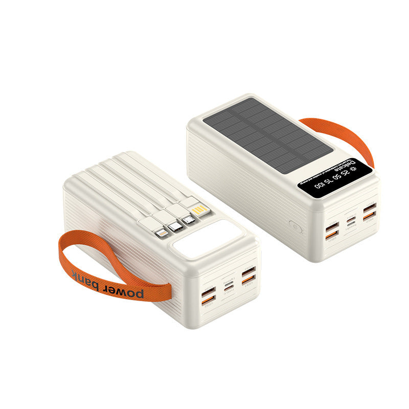 Multifunctional Solar Power Bank with Digital Charging Display Bowlift