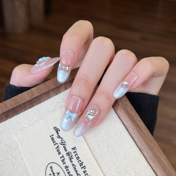 3D Embellished Press-On Nail Art Set Bowlift