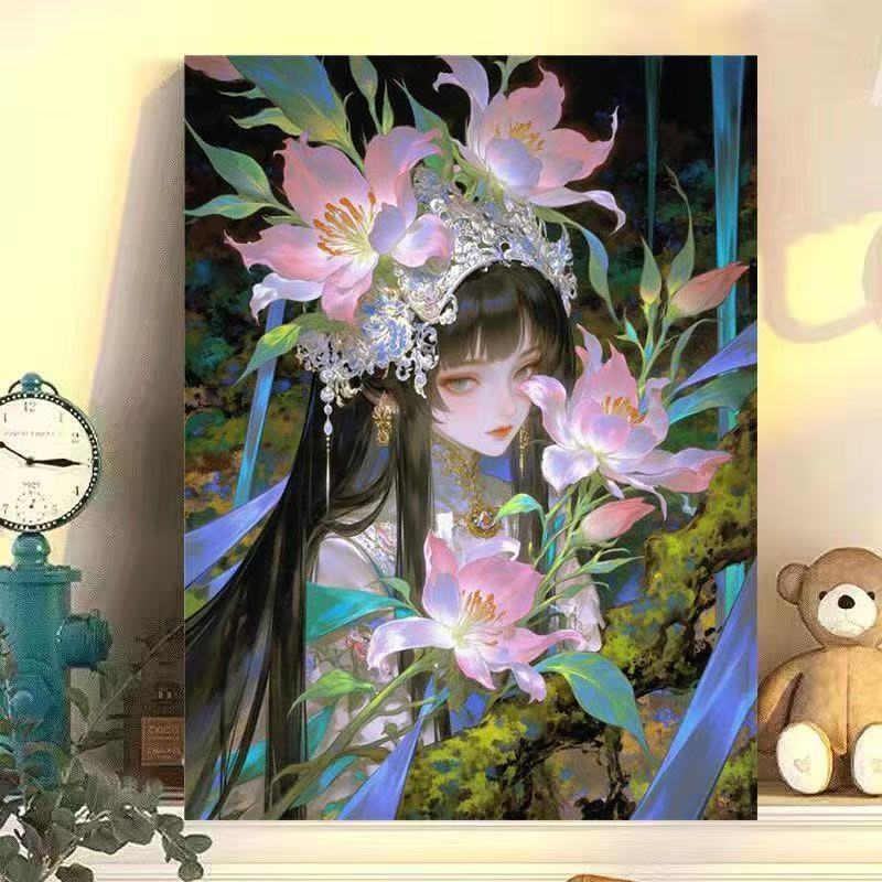 Floral Fantasy Art Canvas Print Bowlift