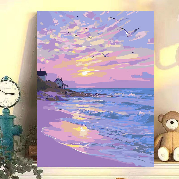 Tropical Sunset Seascape Canvas Art Bowlift