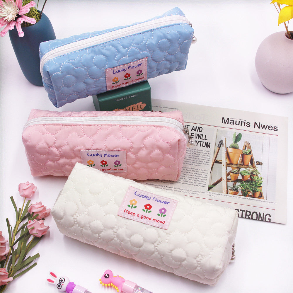 Quilted Cosmetic Pencil Case Bowlift