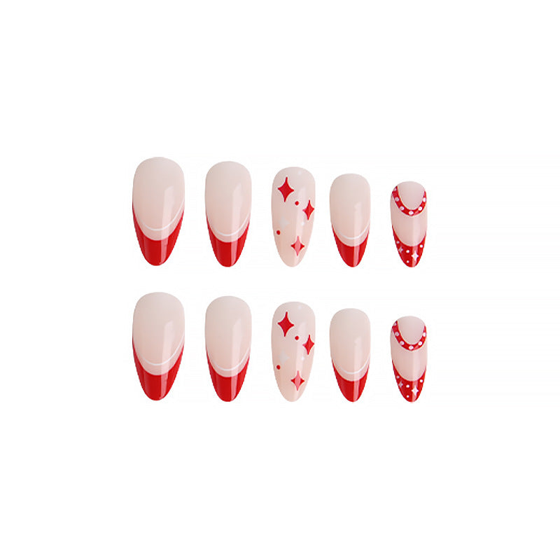 Artful Nail Tips with Heart Design Bowlift