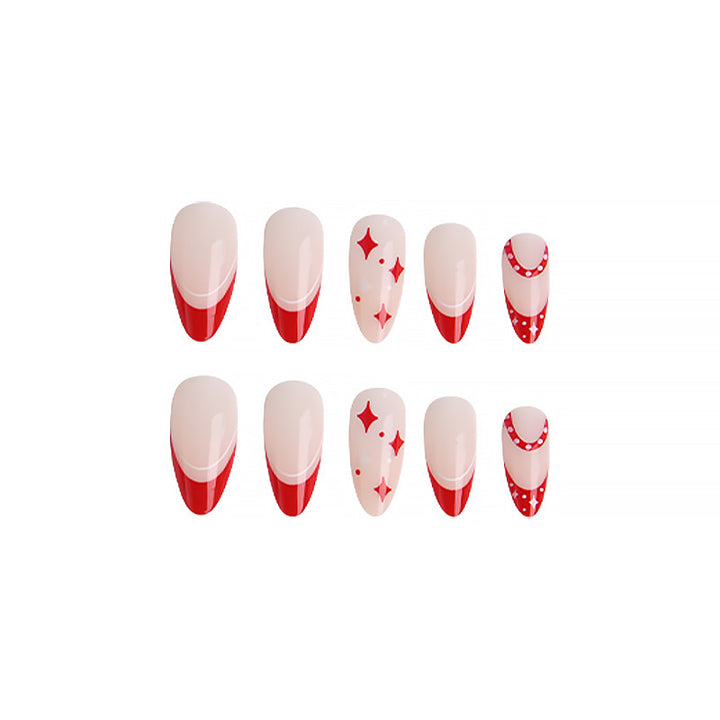Artful Nail Tips with Heart Design Bowlift