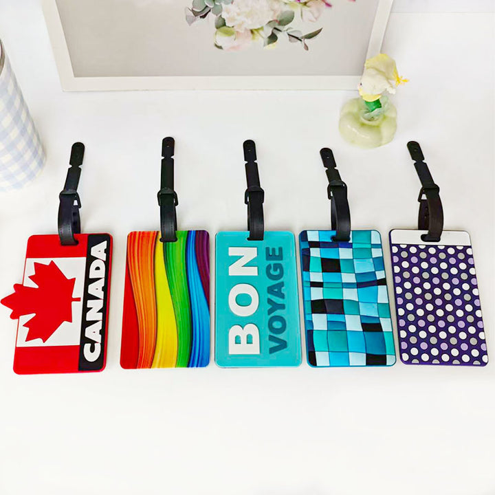 Unisex Abstract Mosaic Pattern Luggage Tag Bowlift