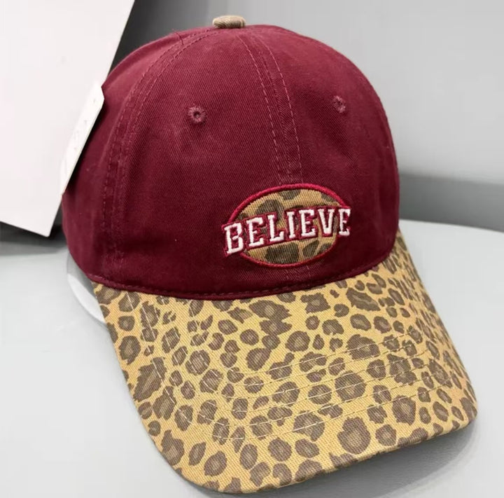 Women's Casual Leopard Print Baseball Cap Bowlift