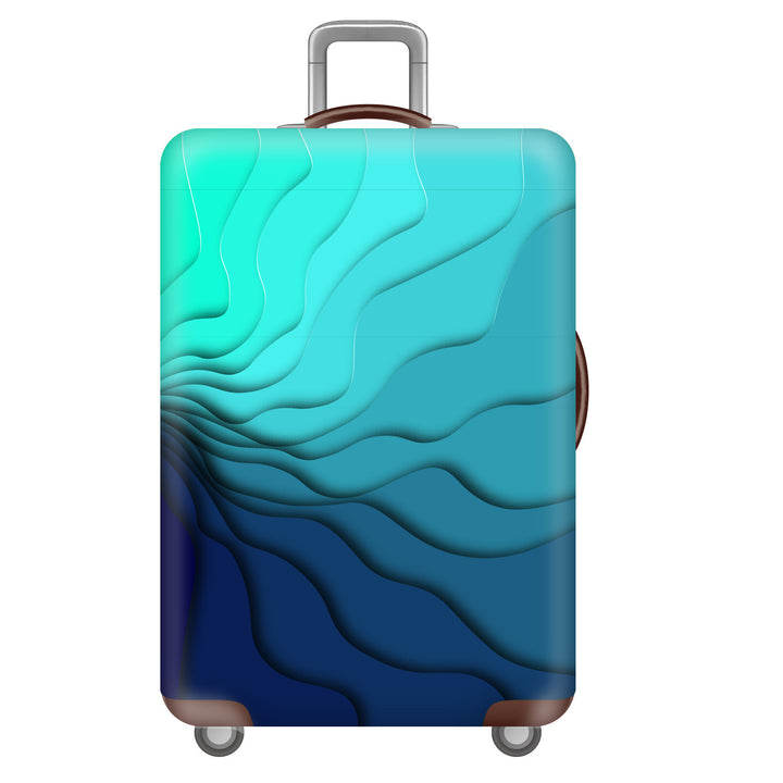 Unisex non-elastic suitcase cover with tropical leaf pattern, stretch protective cover for hard shell and soft case Bowlift