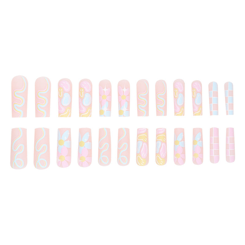 Artistic Long Press-On Nails Bowlift